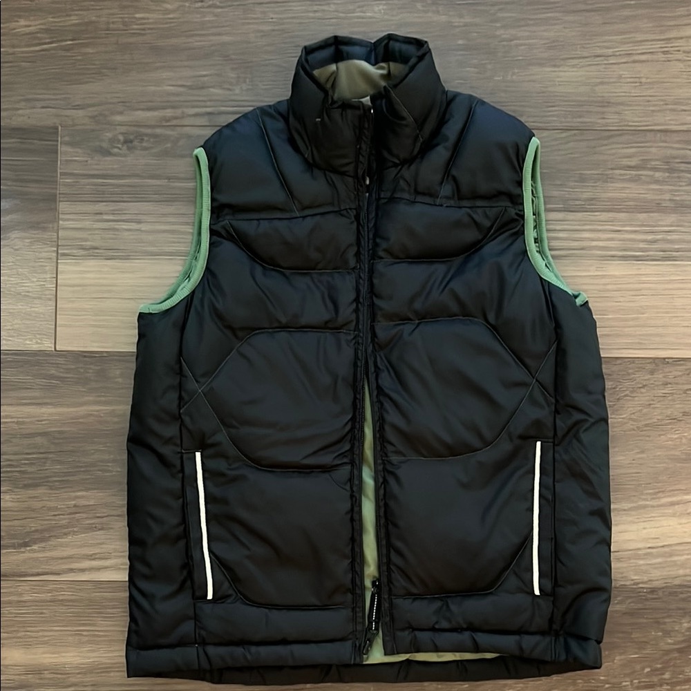 REI Black and Green Quilted Puffer Vest for kids